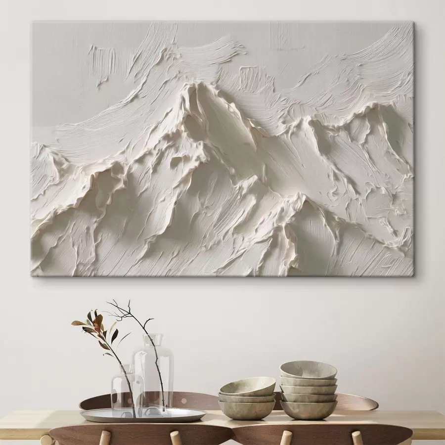 wall murals Mountain Peaks in Light Tones with a Relief Effect s49965