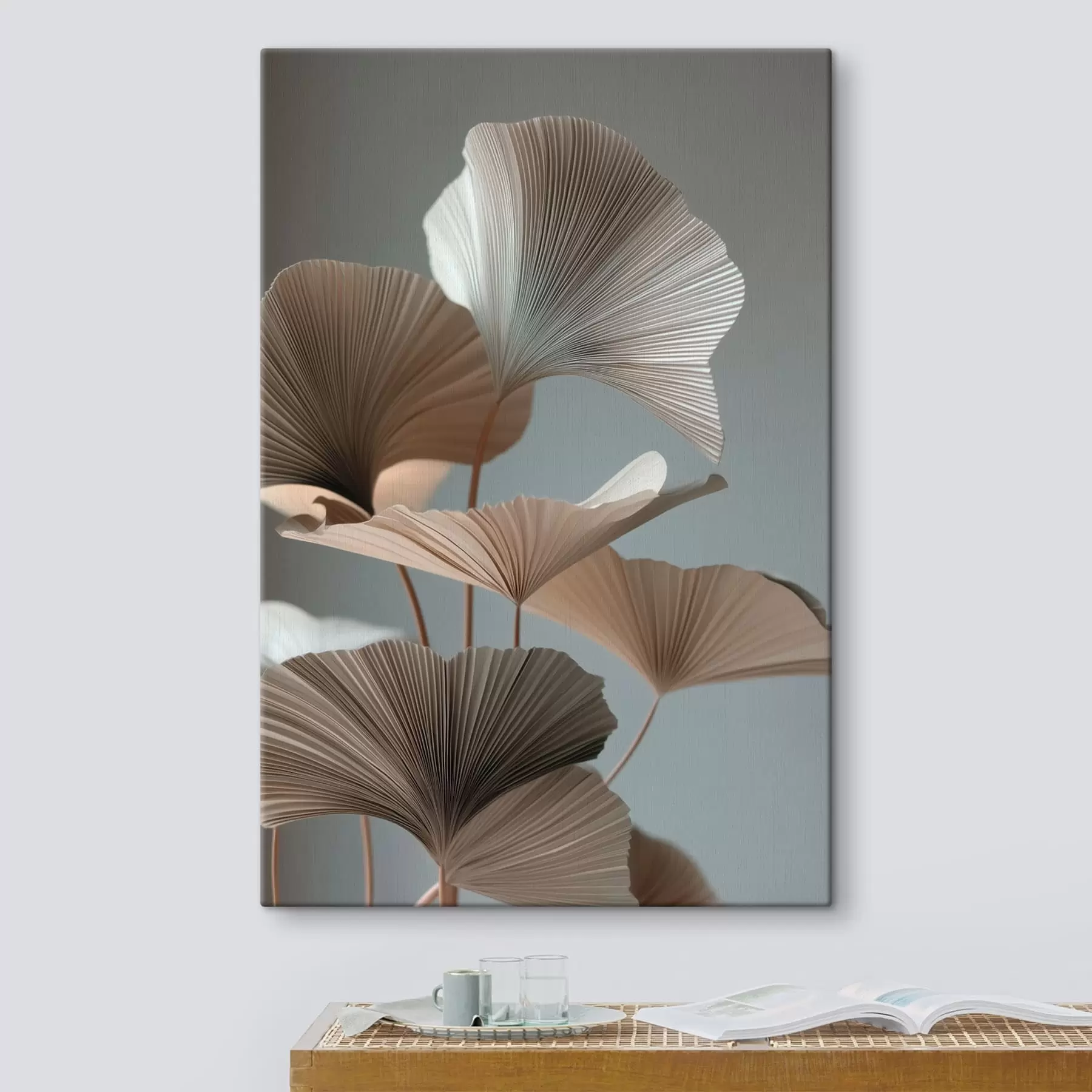 murales Hojas minimalistas en forma de abanico s49972