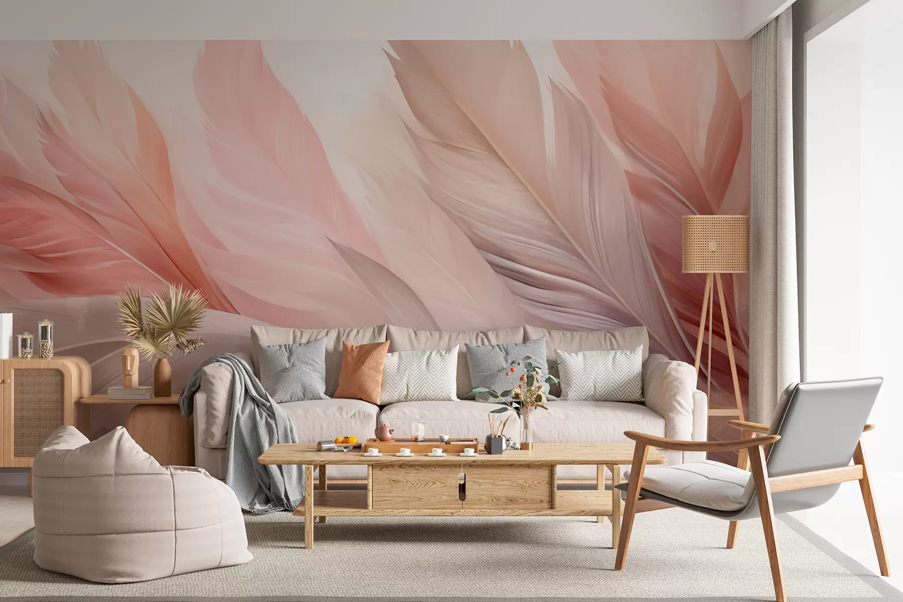 peintures murales Plumes w05793