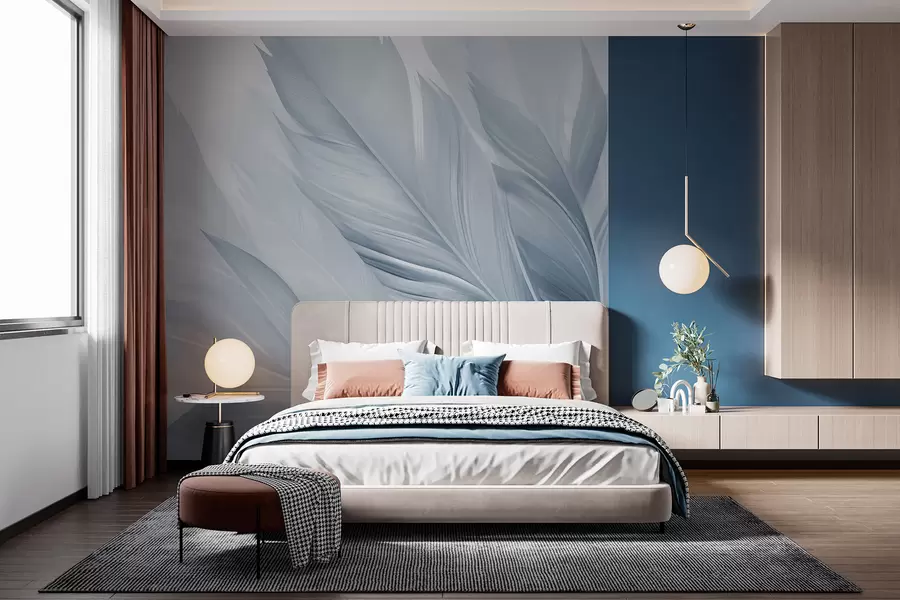 peintures murales Plumes w05793v2