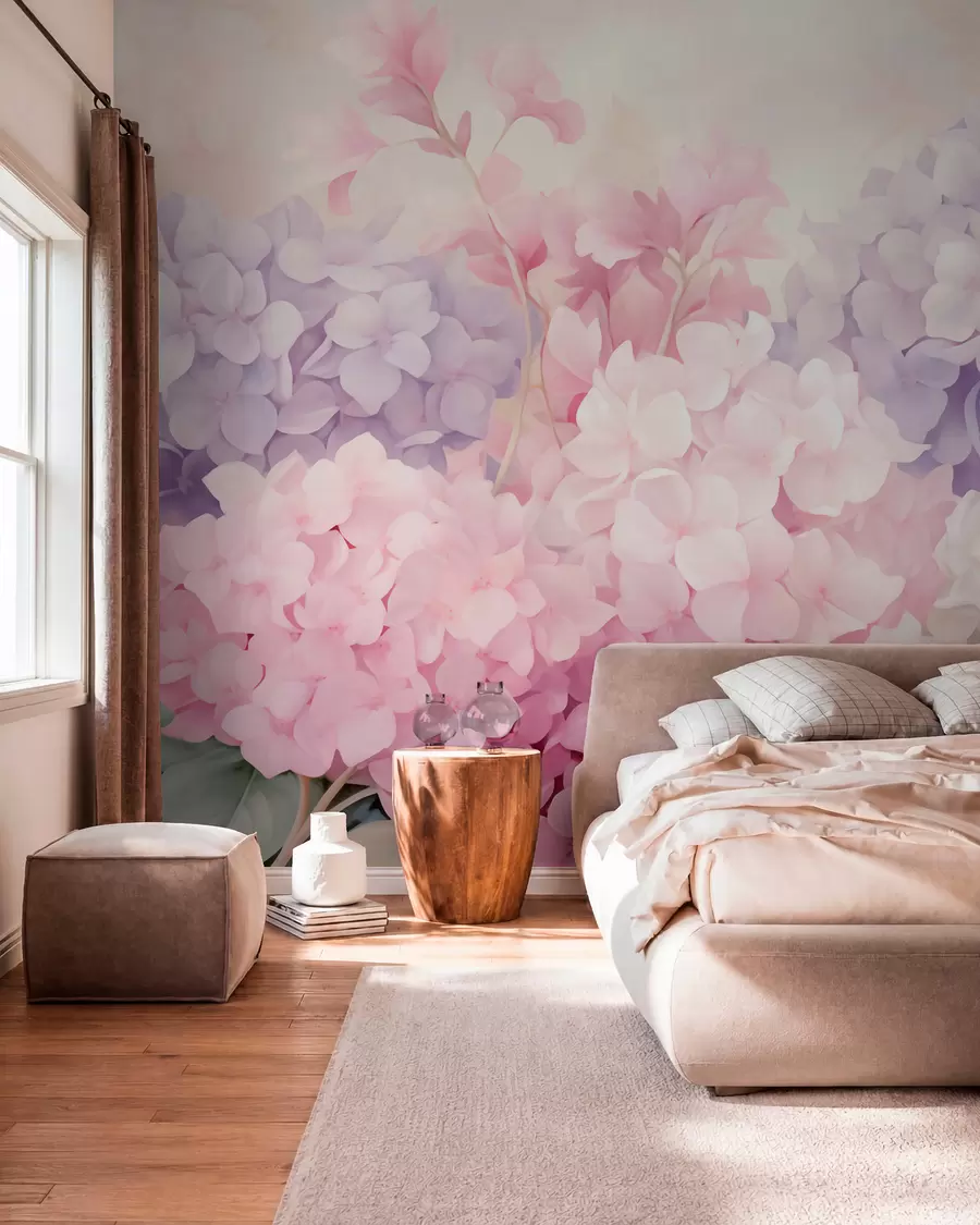 wall murals Hydrangea flowers w05796