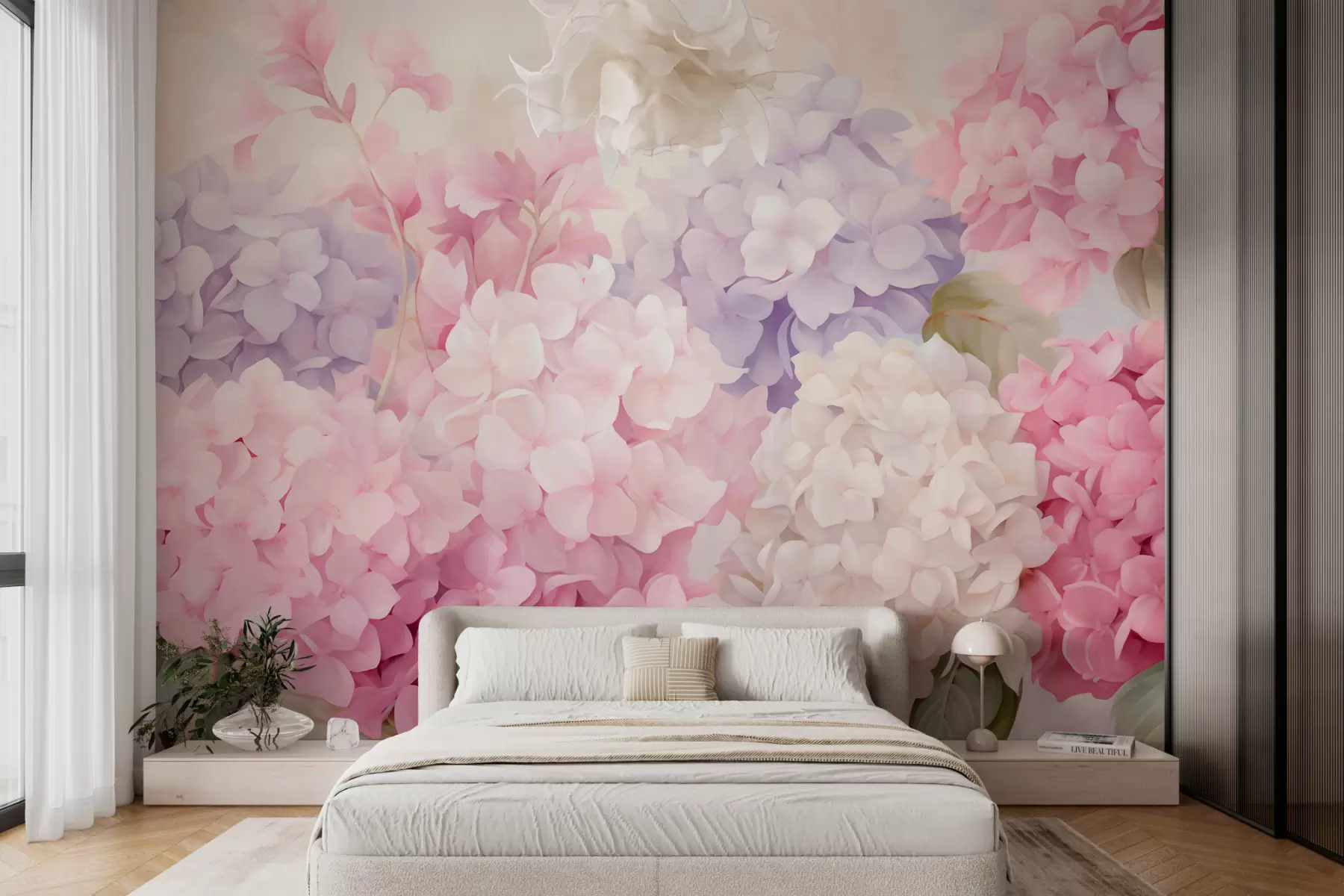 Wall Mural Photo Wallpaper Hydrangea flowers w05796
