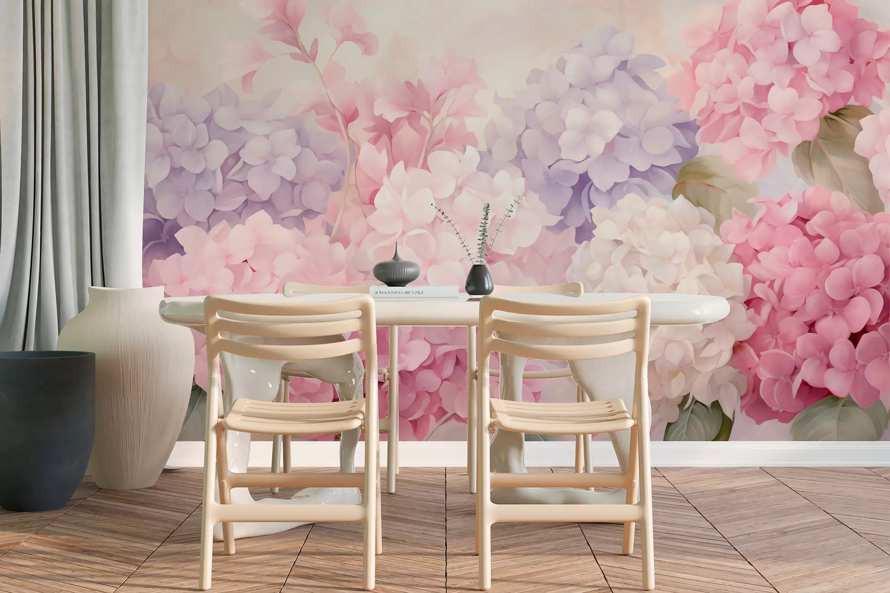 peintures murales Fleurs d'hortensia w05796