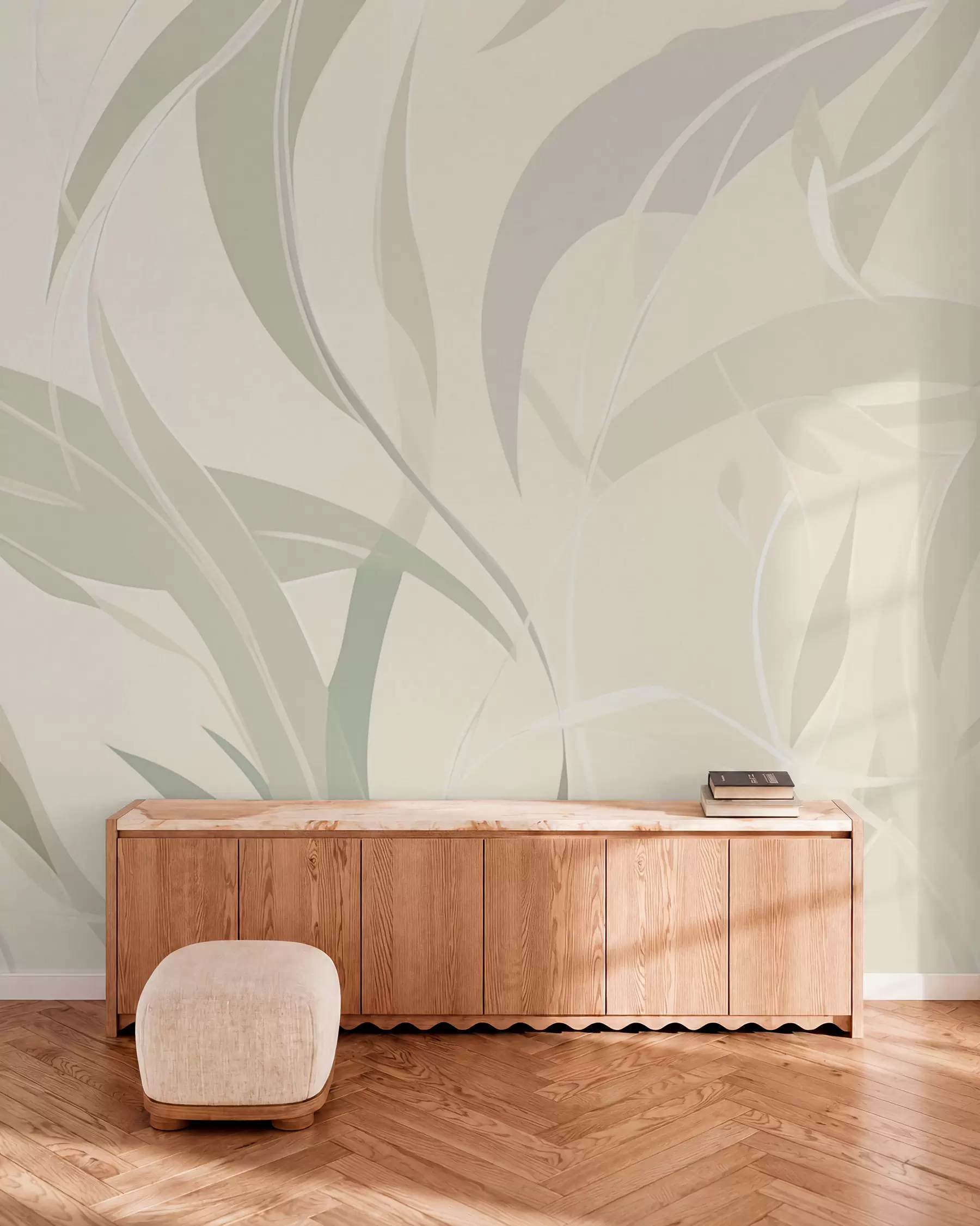 wall murals Eucalyptus pointed leaves w05799