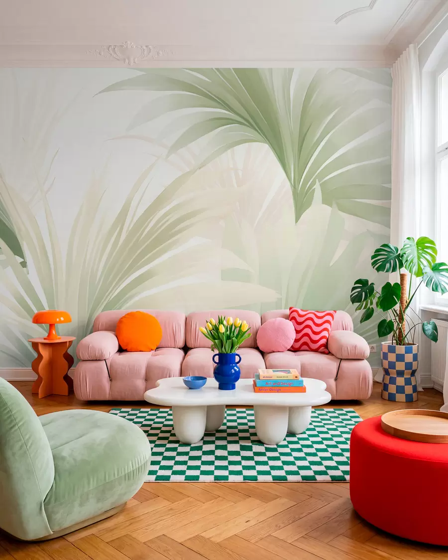 wall murals Palm leaves w05801