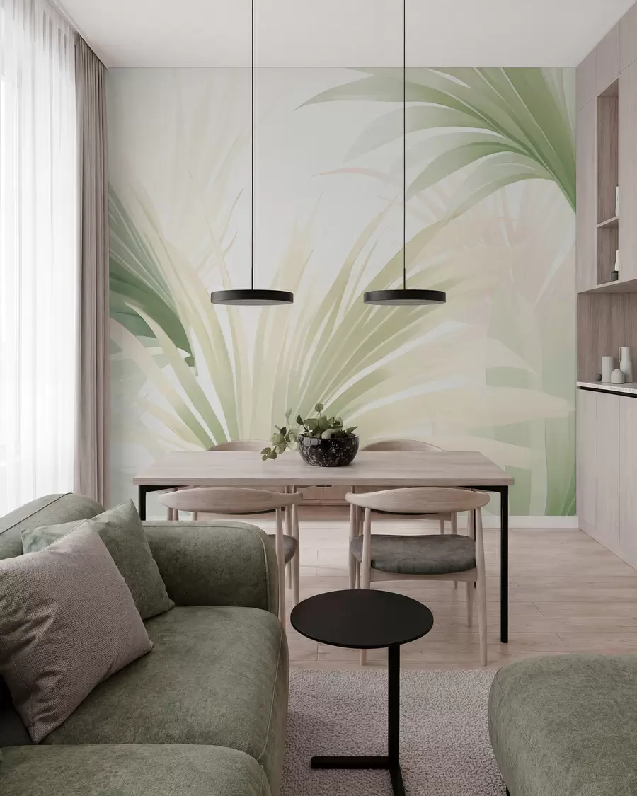 wall murals Palm leaves w05801