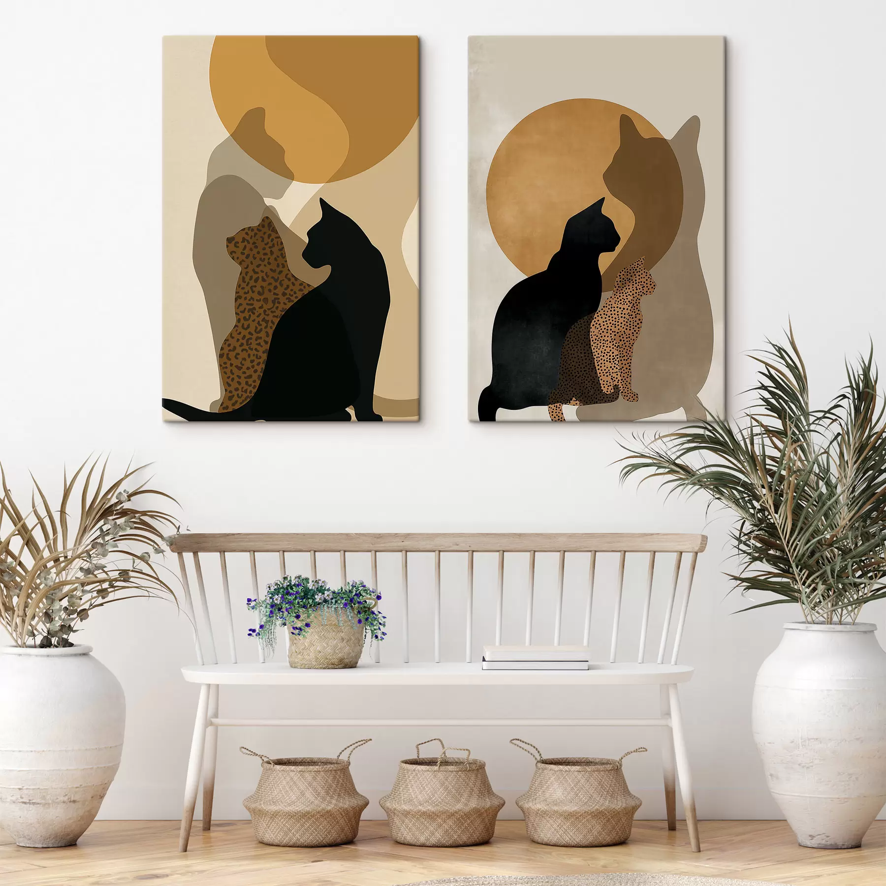 wall murals Mysterious Cats m30793