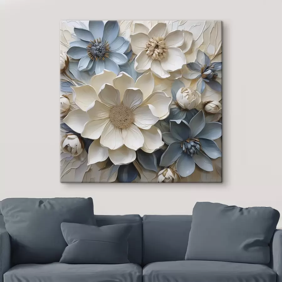 murales Flores, ilustración plana, imitación de pintura s50133