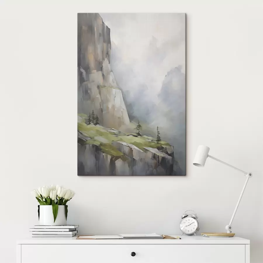 wall murals Mountain landscape, imitation of painting s50135