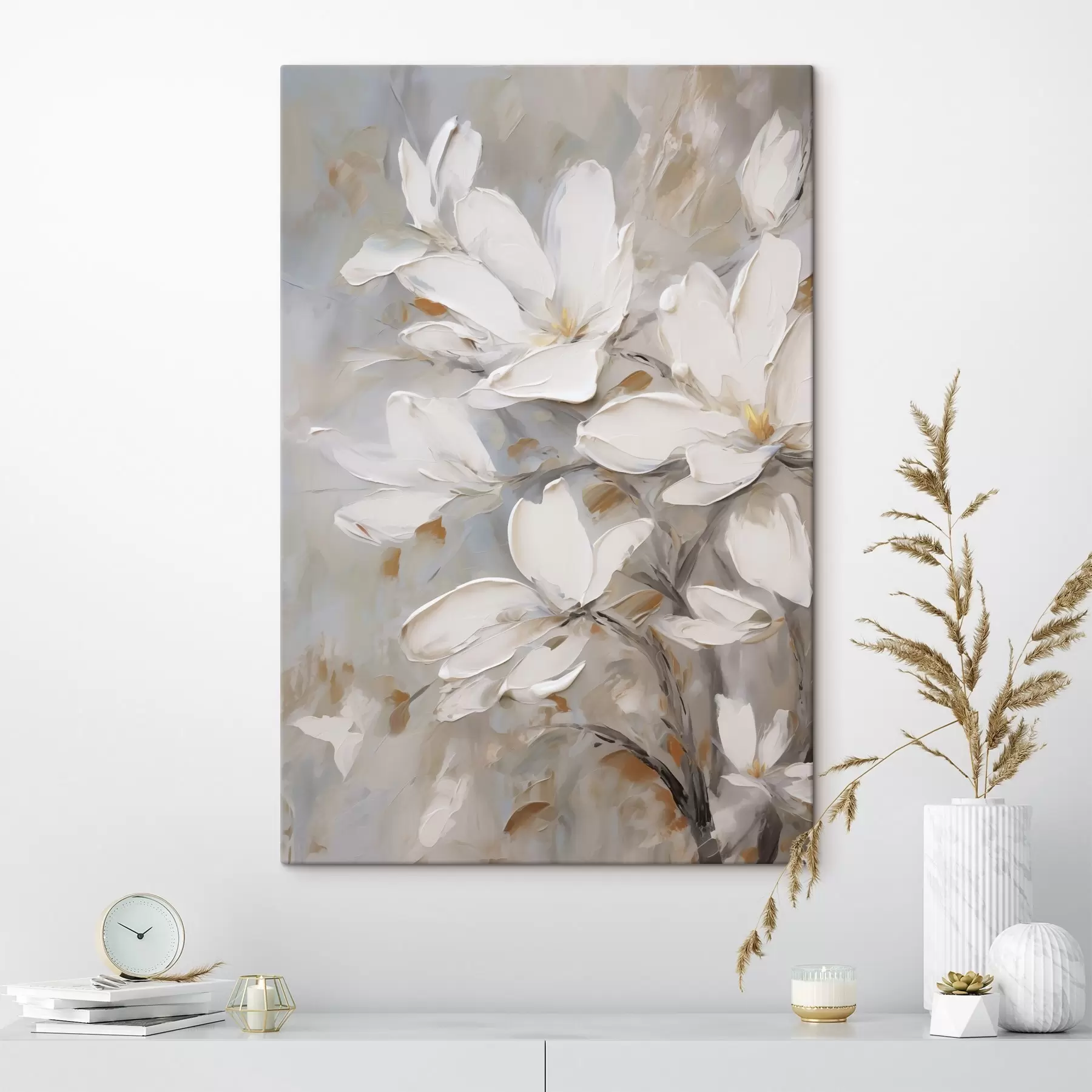 wall murals Abstract flowers, imitation of painting s50138