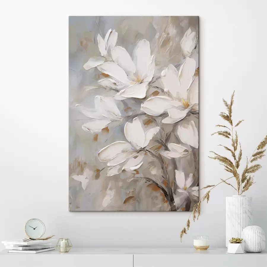 wall murals Abstract flowers, imitation of painting s50138