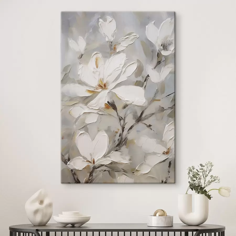 wall murals Abstract flowers, imitation of painting s50139