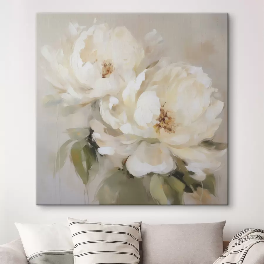wall murals Peonies, imitation painting s50147