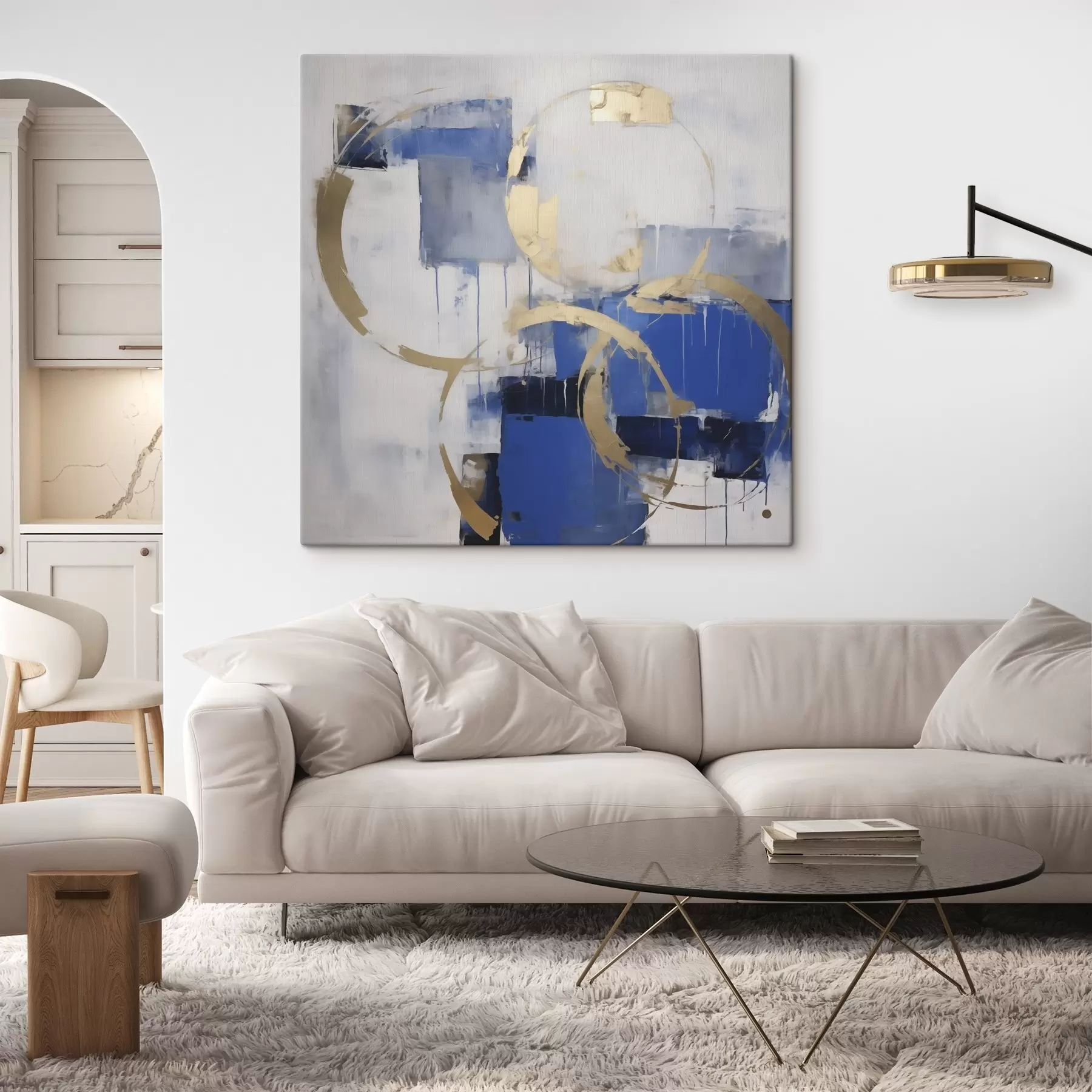 wall murals Abstract circles and rings, imitation of painting s50149