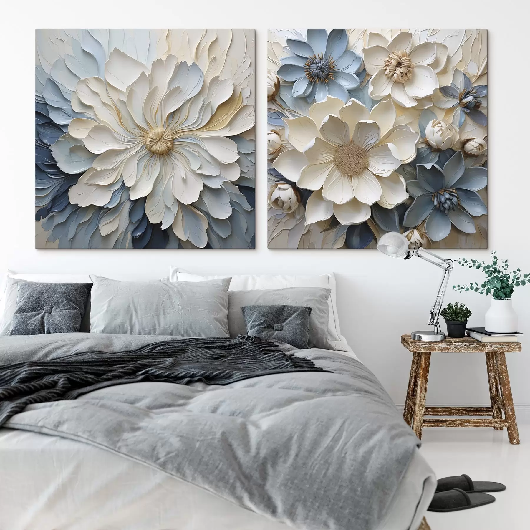 wall murals Flowers, flat illustration, imitation of painting m30802
