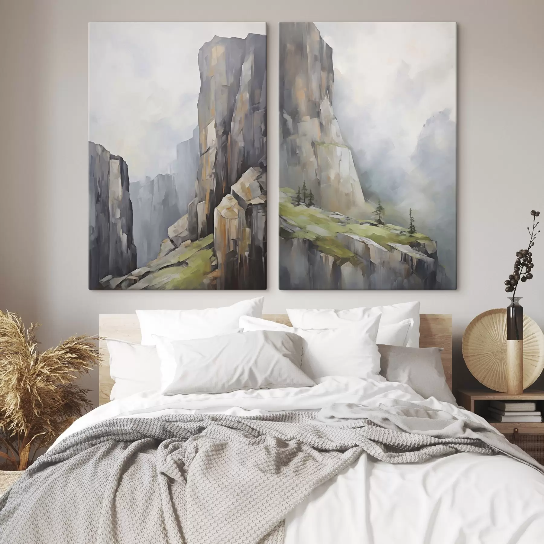 murales Paisaje de montaña, imitación de un cuadro m30803