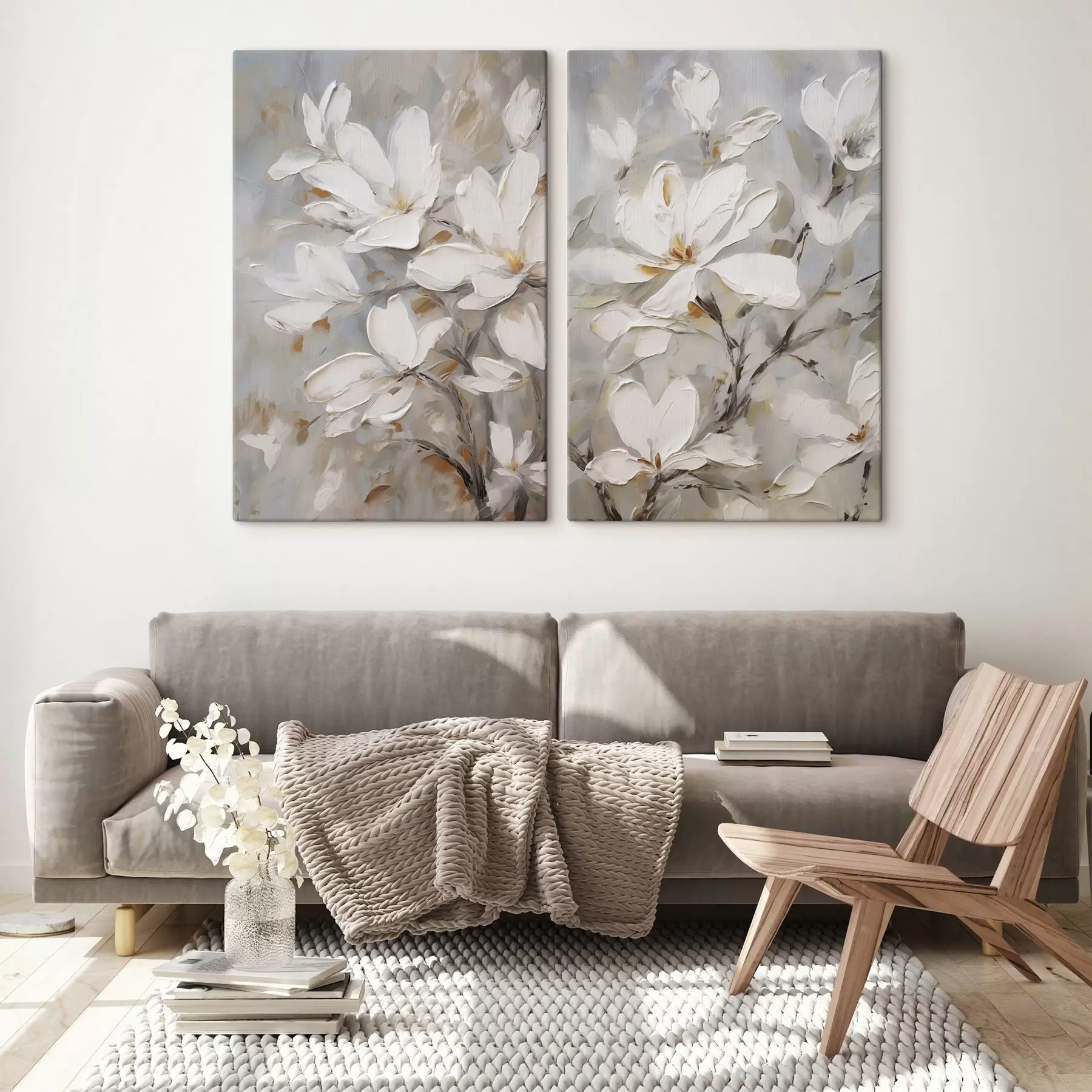 wall murals Abstract flowers, imitation of painting m30805
