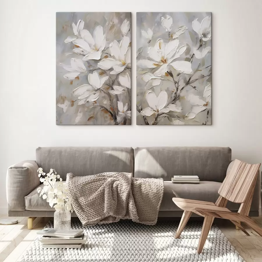 Wall Mural Photo Wallpaper Abstract flowers, imitation of painting m30805