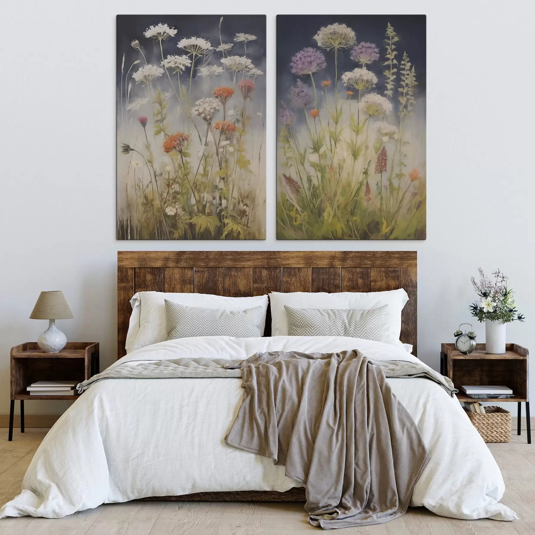 wall murals Field grasses, imitation of painting m30807