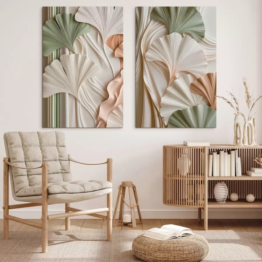 wall murals Abstract ginkgo leaves m30714