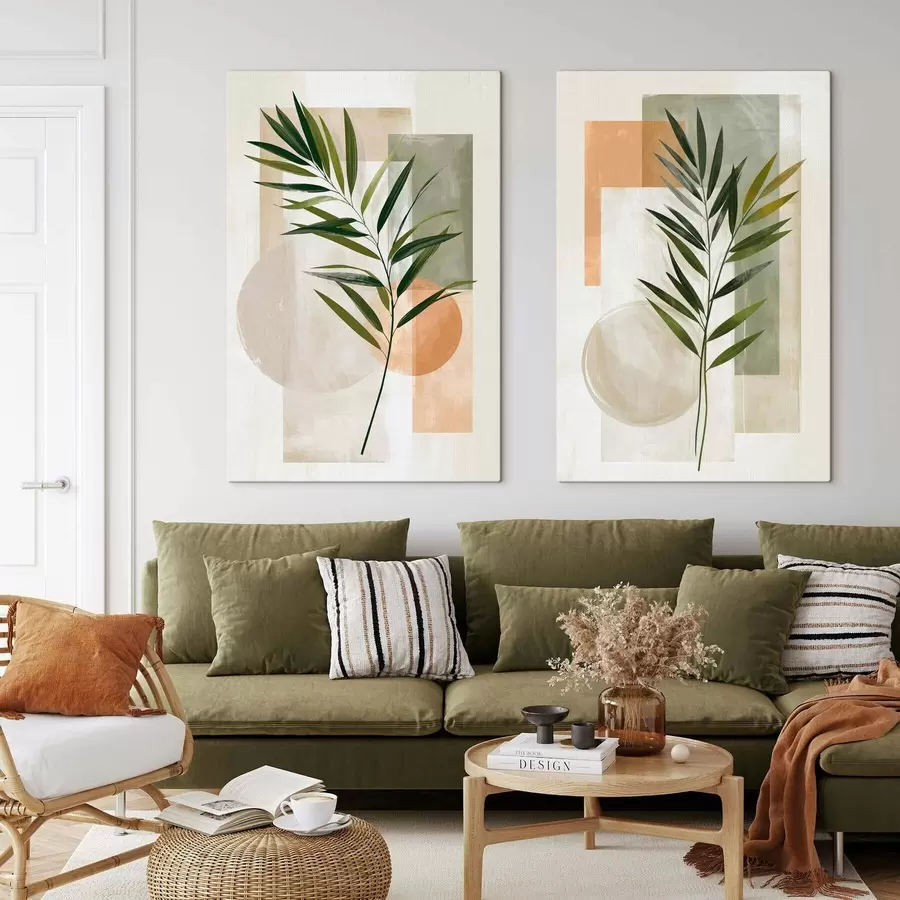 wall murals Botanical geometric abstraction m30715