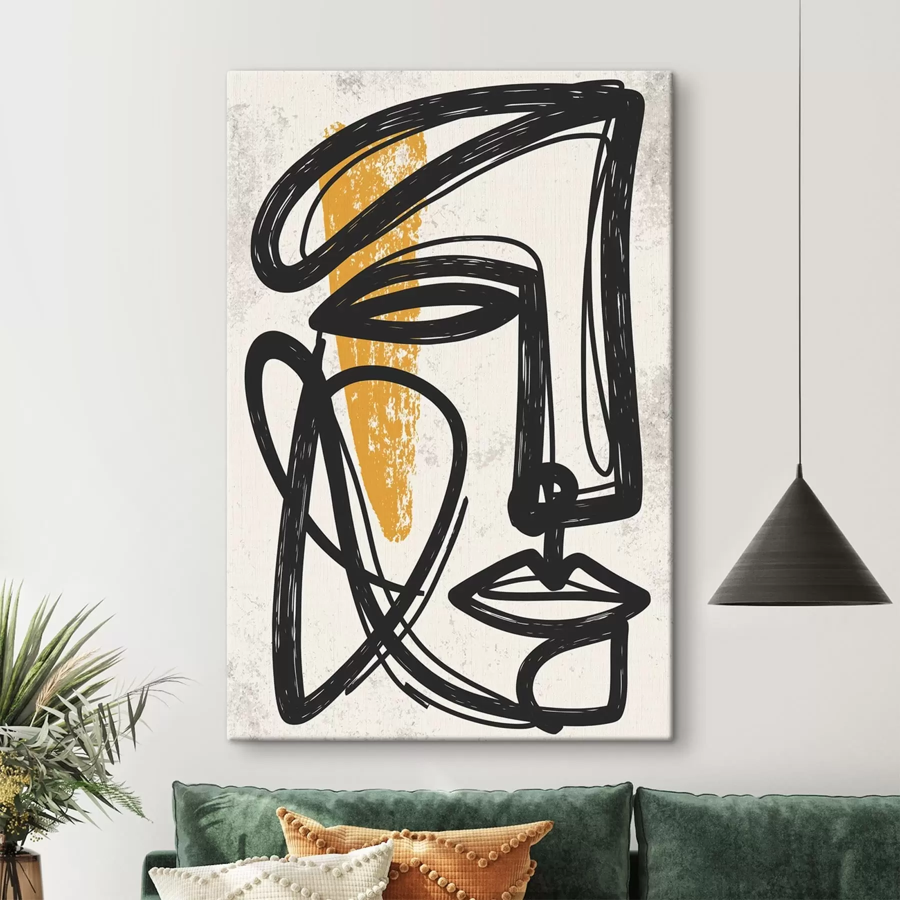 wall murals An abstract face s49859