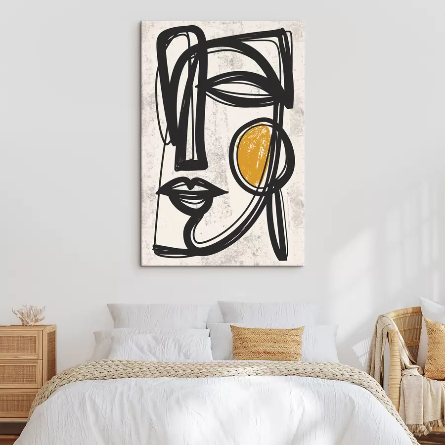 wall murals A minimalist abstract portrait s49860