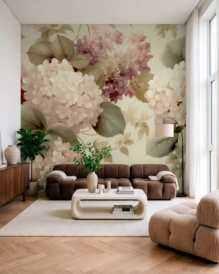 Wall Mural Photo Wallpaper Hydrangea flowers w05436