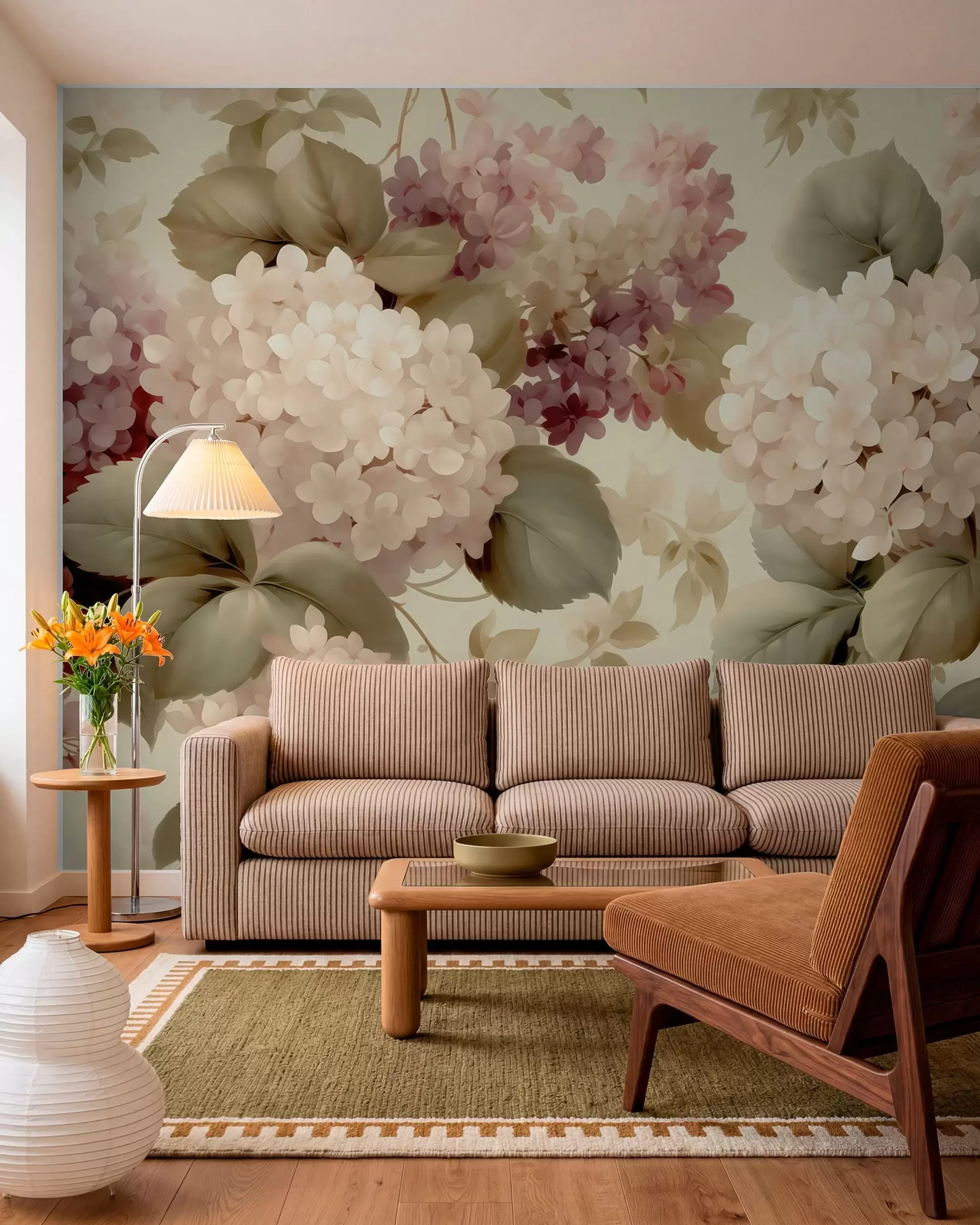 Wall Mural Photo Wallpaper Hydrangea flowers w05436
