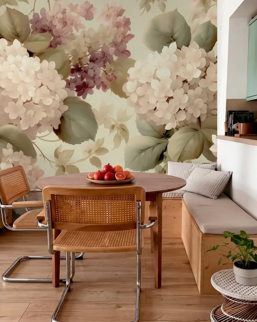wall murals Hydrangea flowers w05436