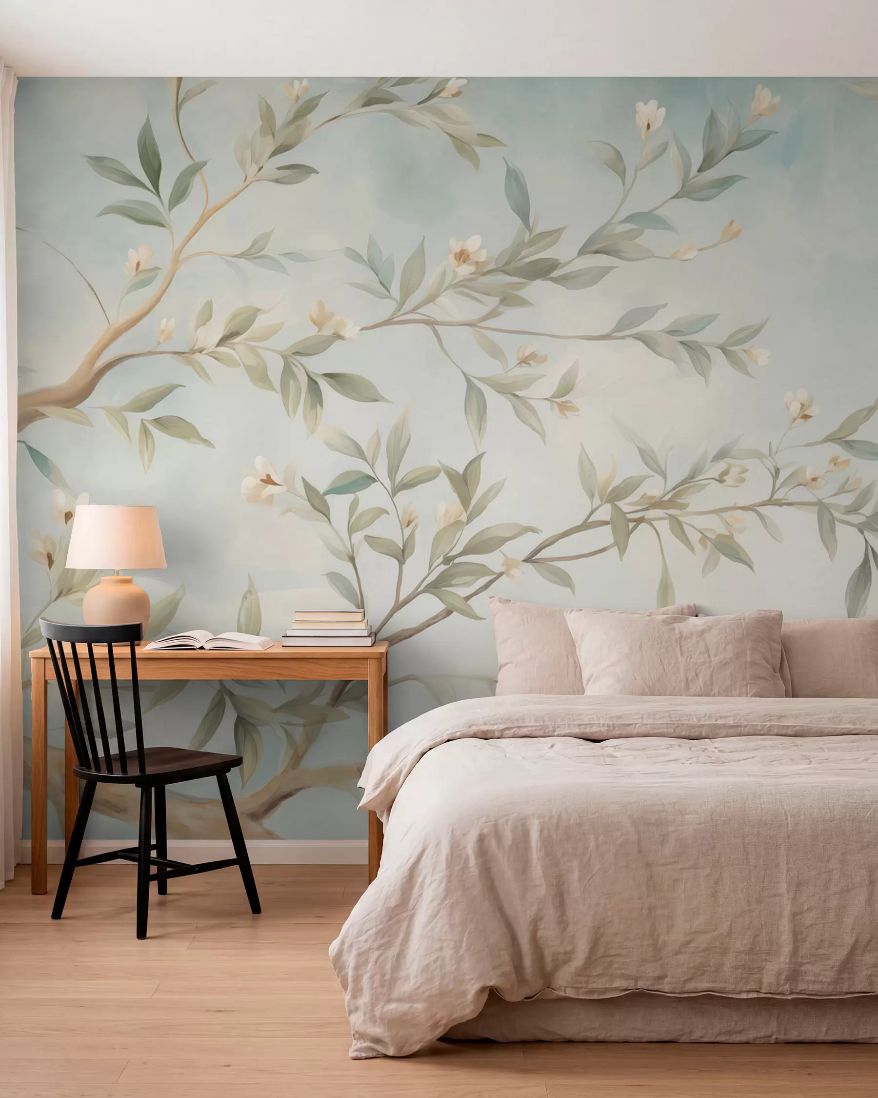 murales Una rama con flores w05677