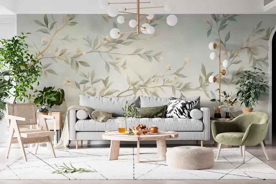 Wall Mural Photo Wallpaper A branch with flowers w05677