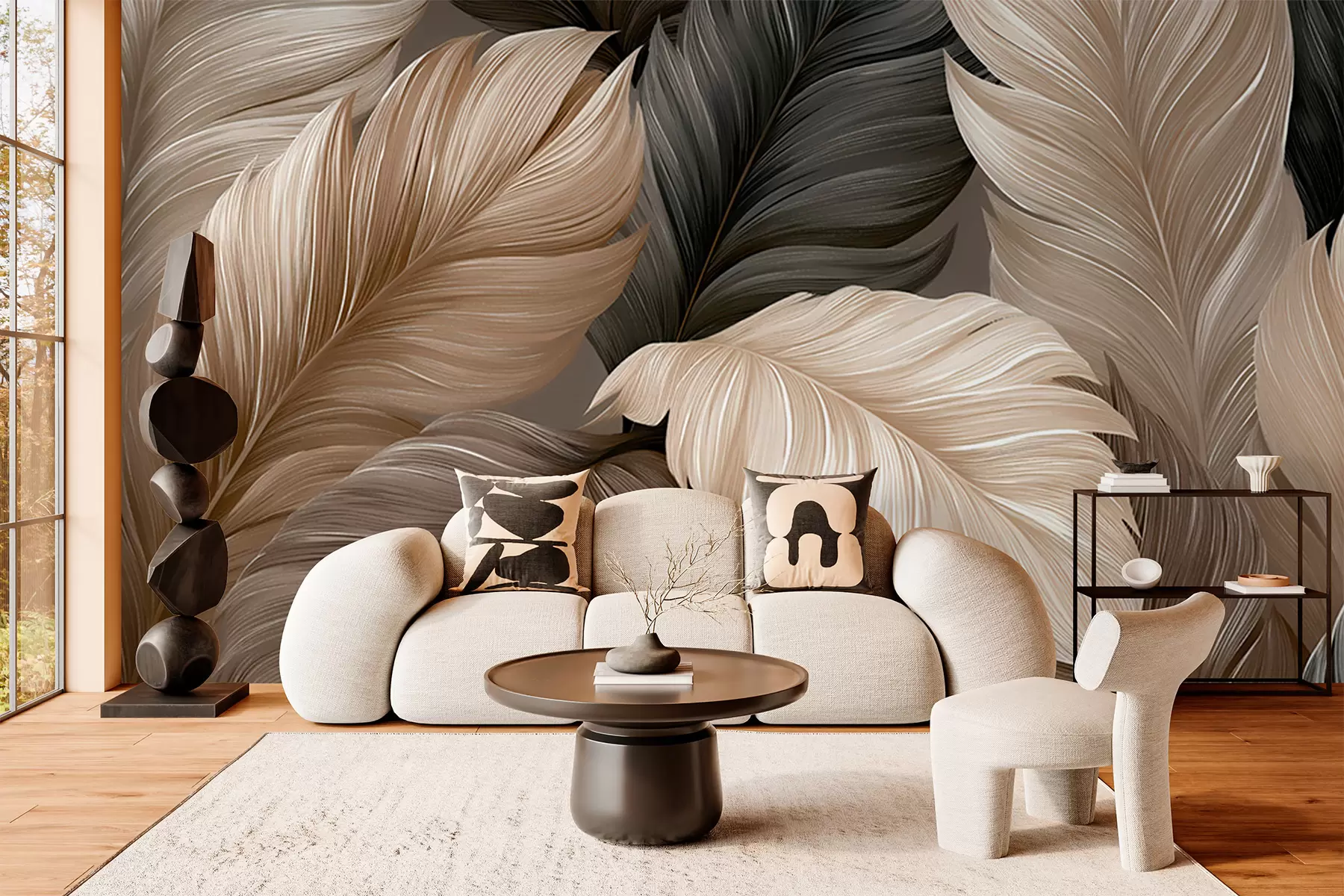 peintures murales Plumes w05767