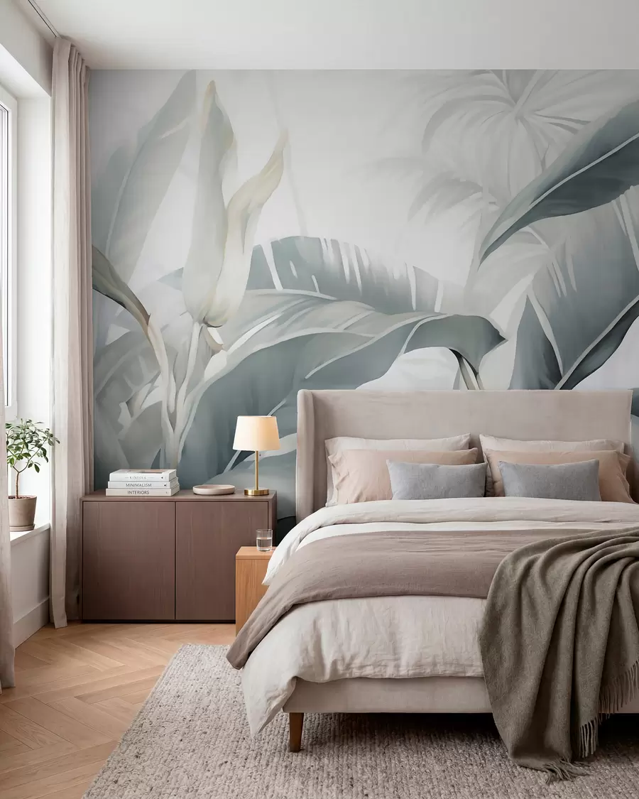 wall murals Long banana leaves w05775