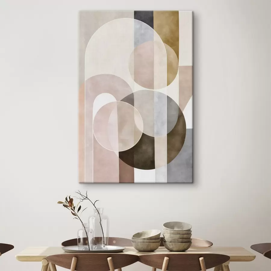 wall murals An abstract design featuring arches and circles s50157