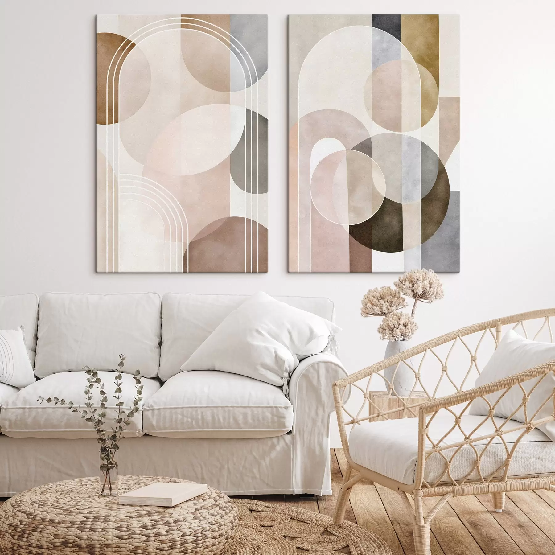 wall murals An abstract design featuring arches and circles m30817