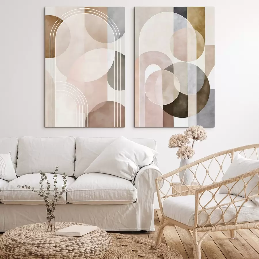 Wall Mural Photo Wallpaper An abstract design featuring arches and circles m30817