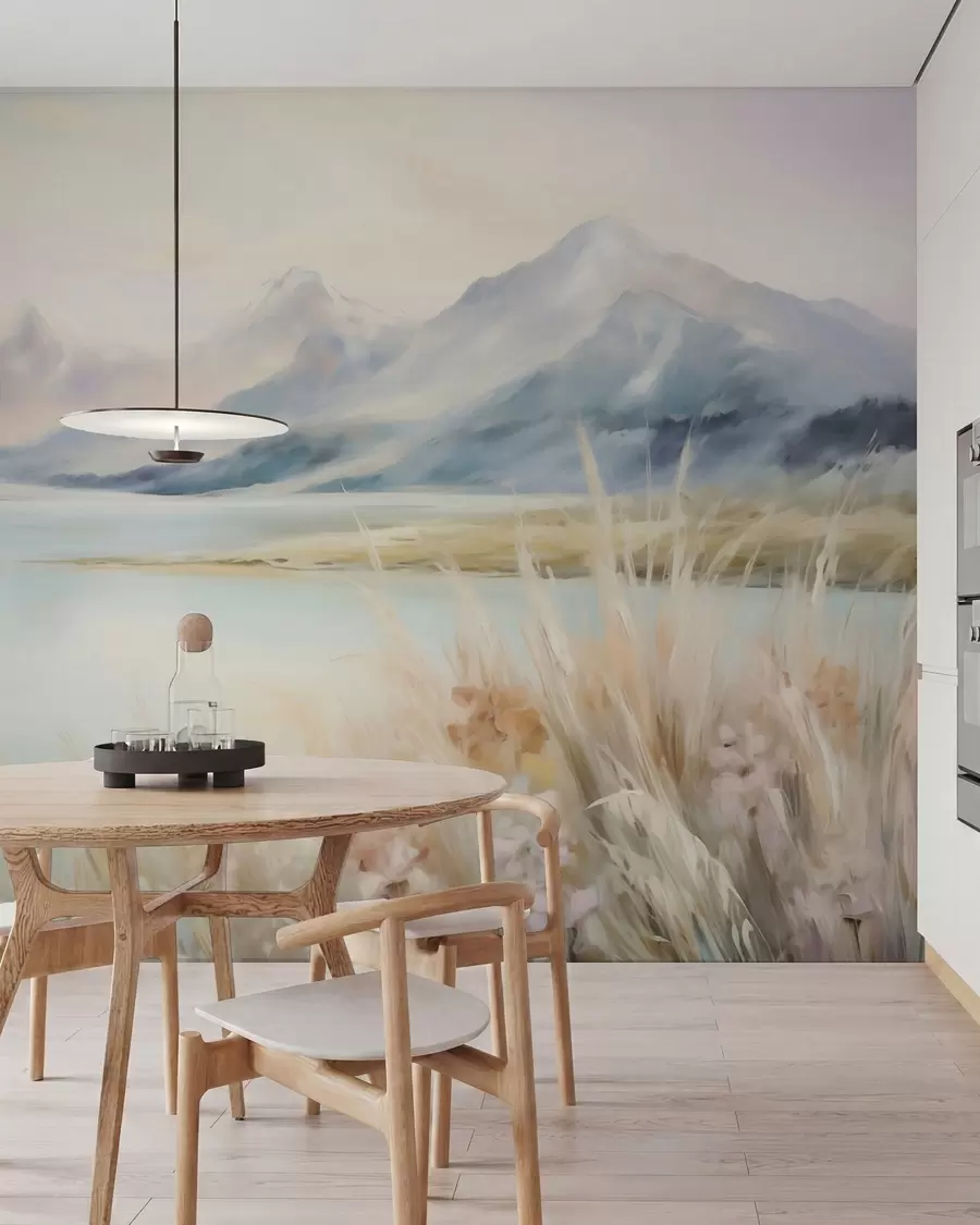 wall murals Lake and mountains w05824