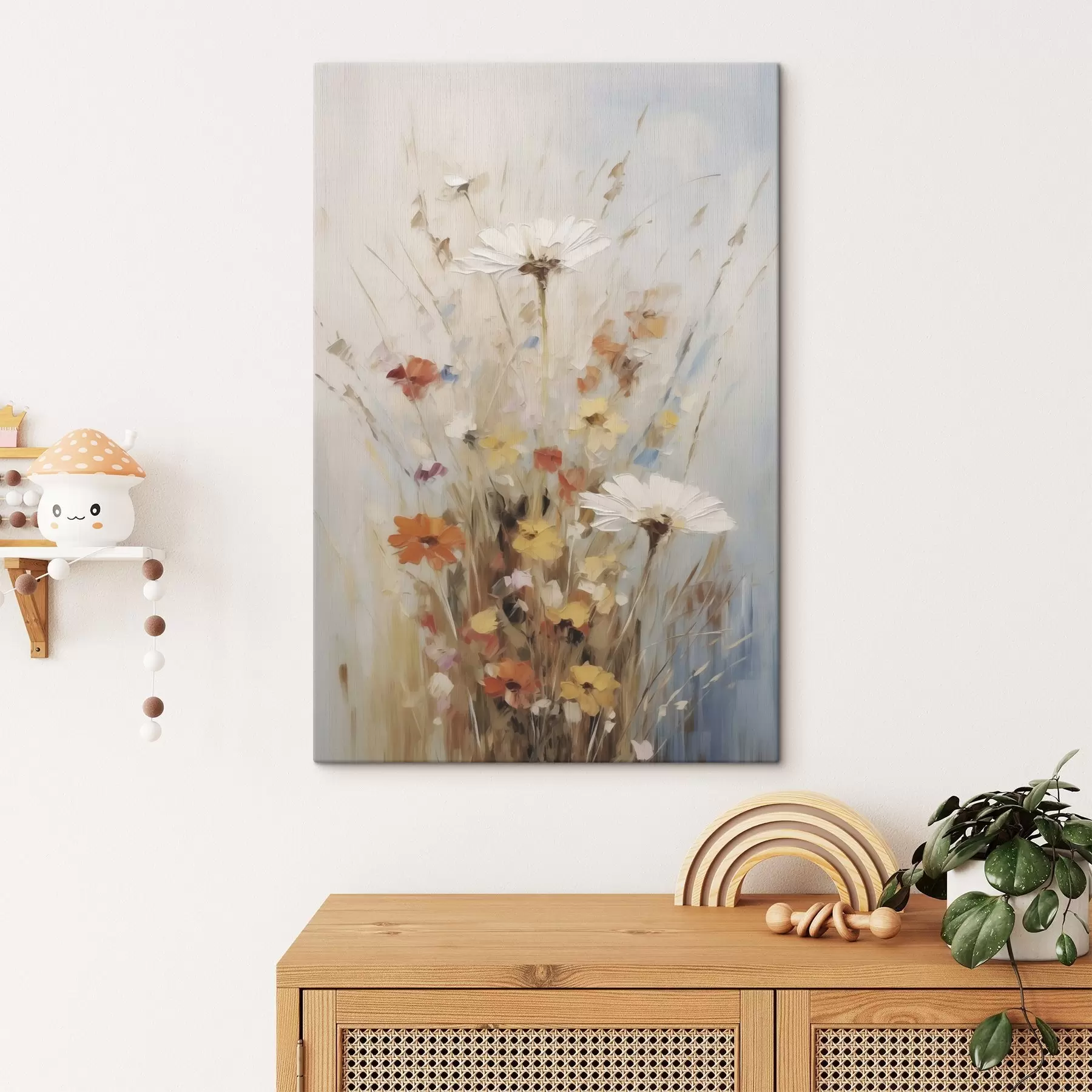 wall murals Wildflowers, imitation of painting s50182