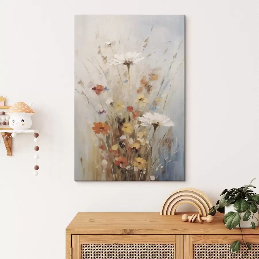 wall murals Wildflowers, imitation of painting s50182