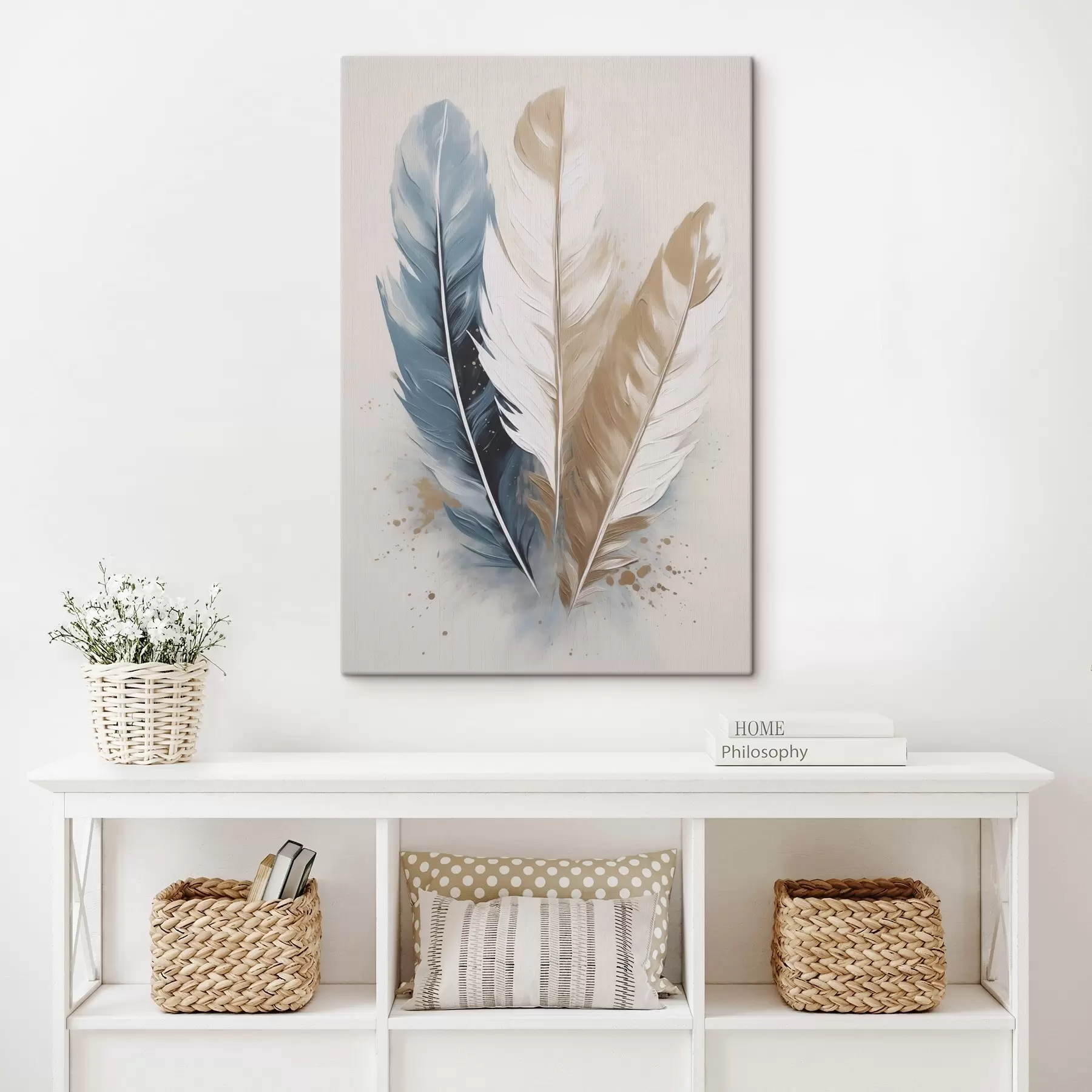 murales Plumas, pintura de imitación s50193