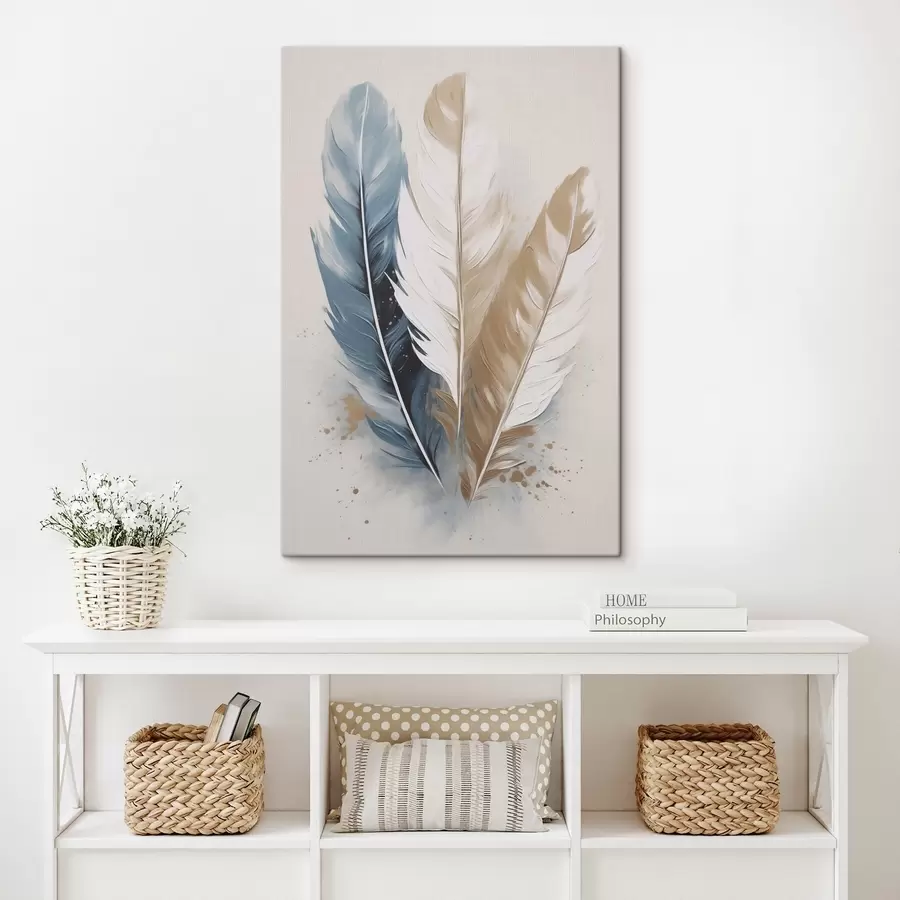 wall murals Feathers, imitation painting s50193