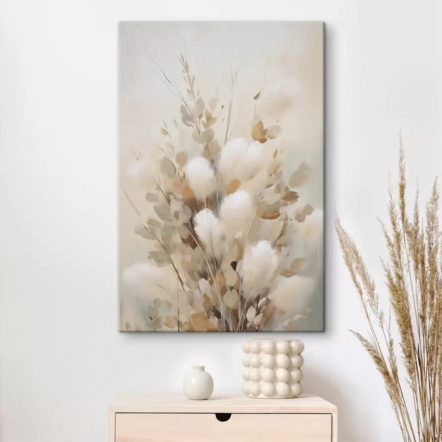 wall murals Vegetation and dry grasses, imitation of painting s50201