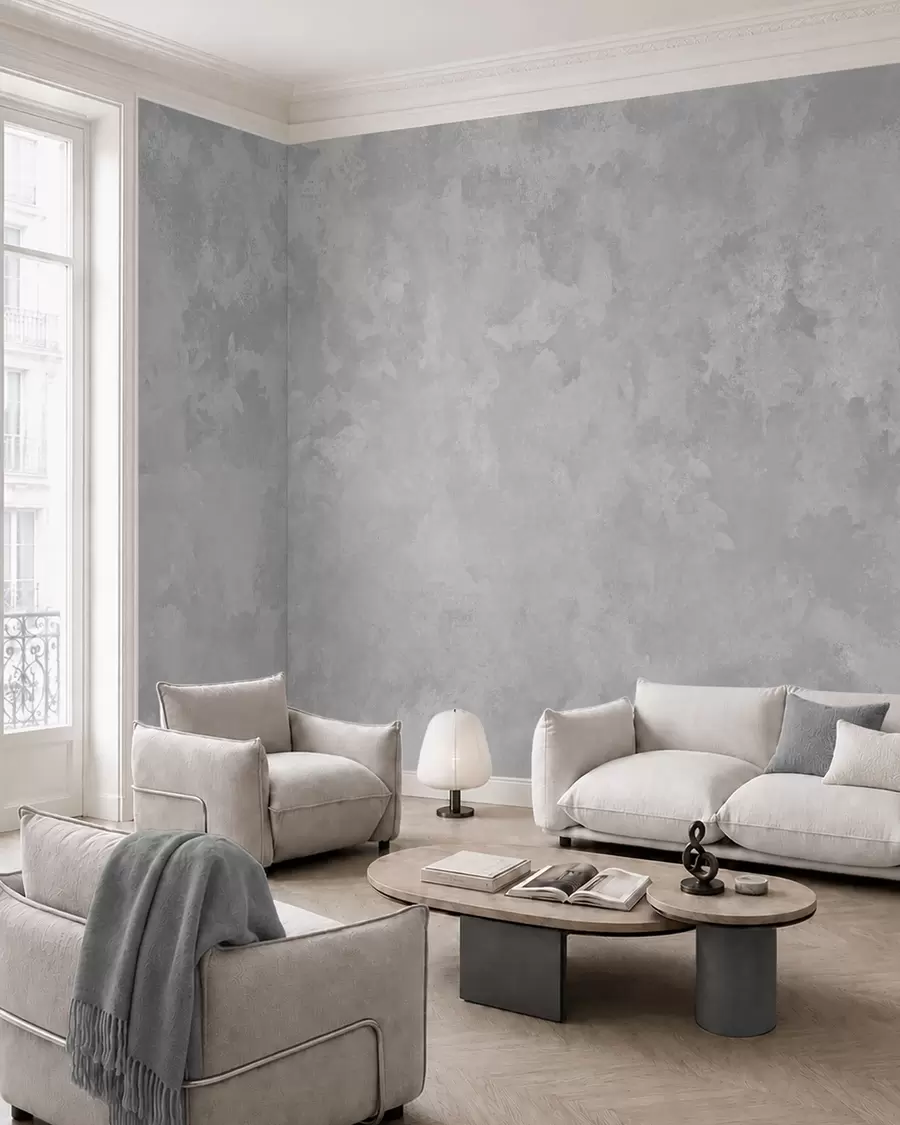 wall murals Light pearl gray texture with soft cloudy tonal transitions w05814v1