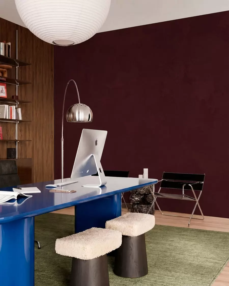 Wall Mural Photo Wallpaper Deep wine cherry tone with a soft velvety textured finish w05814v2
