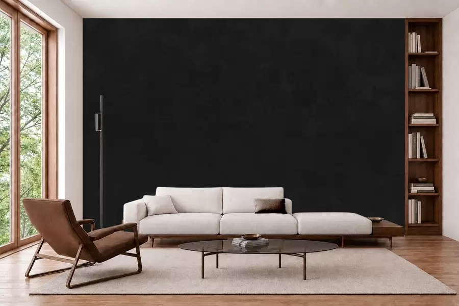 Wall Mural Photo Wallpaper Deep charcoal tone with soft texture and subtle smoky transitions w05814v4