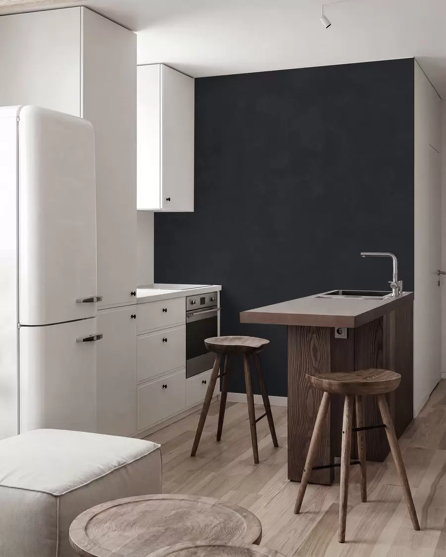 wall murals Dark graphite tone with soft texture and cloudy tonal transitions w05814v5