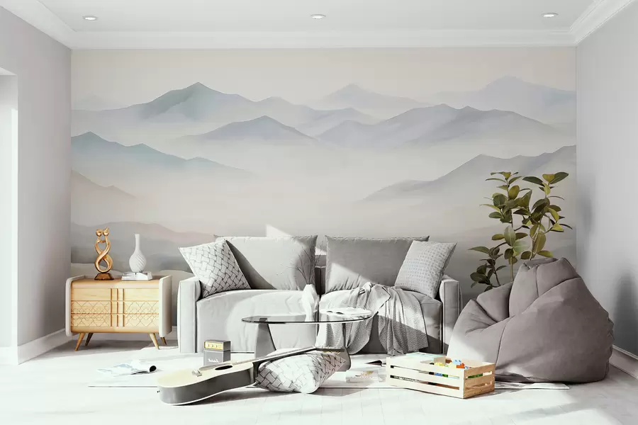 Wall Mural Photo Wallpaper Textured mountain landscape w05834
