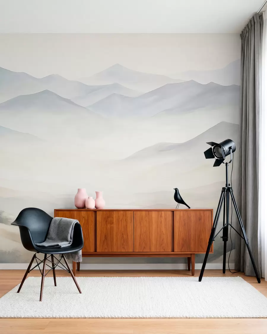 wall murals Textured mountain landscape w05834