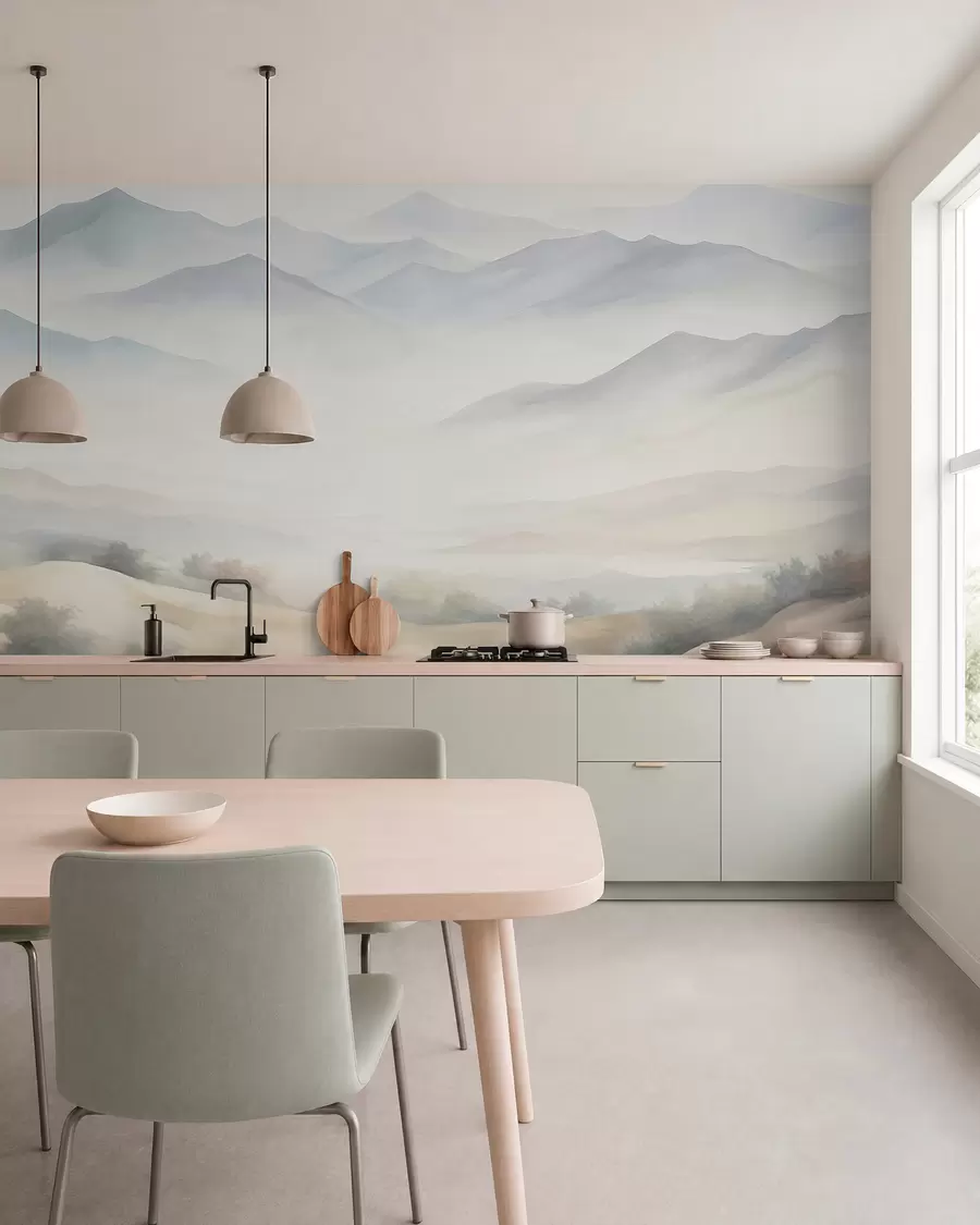murales Paisaje montañoso con relieve w05834